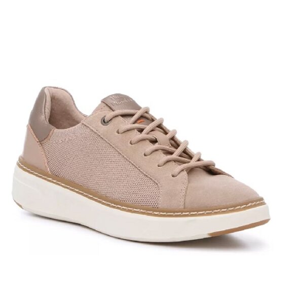 Hush Puppies WMNs Cane Bounce Foam Footbed Suede Leather Tan Sneaker Size 8 NWOB - Picture 1 of 7